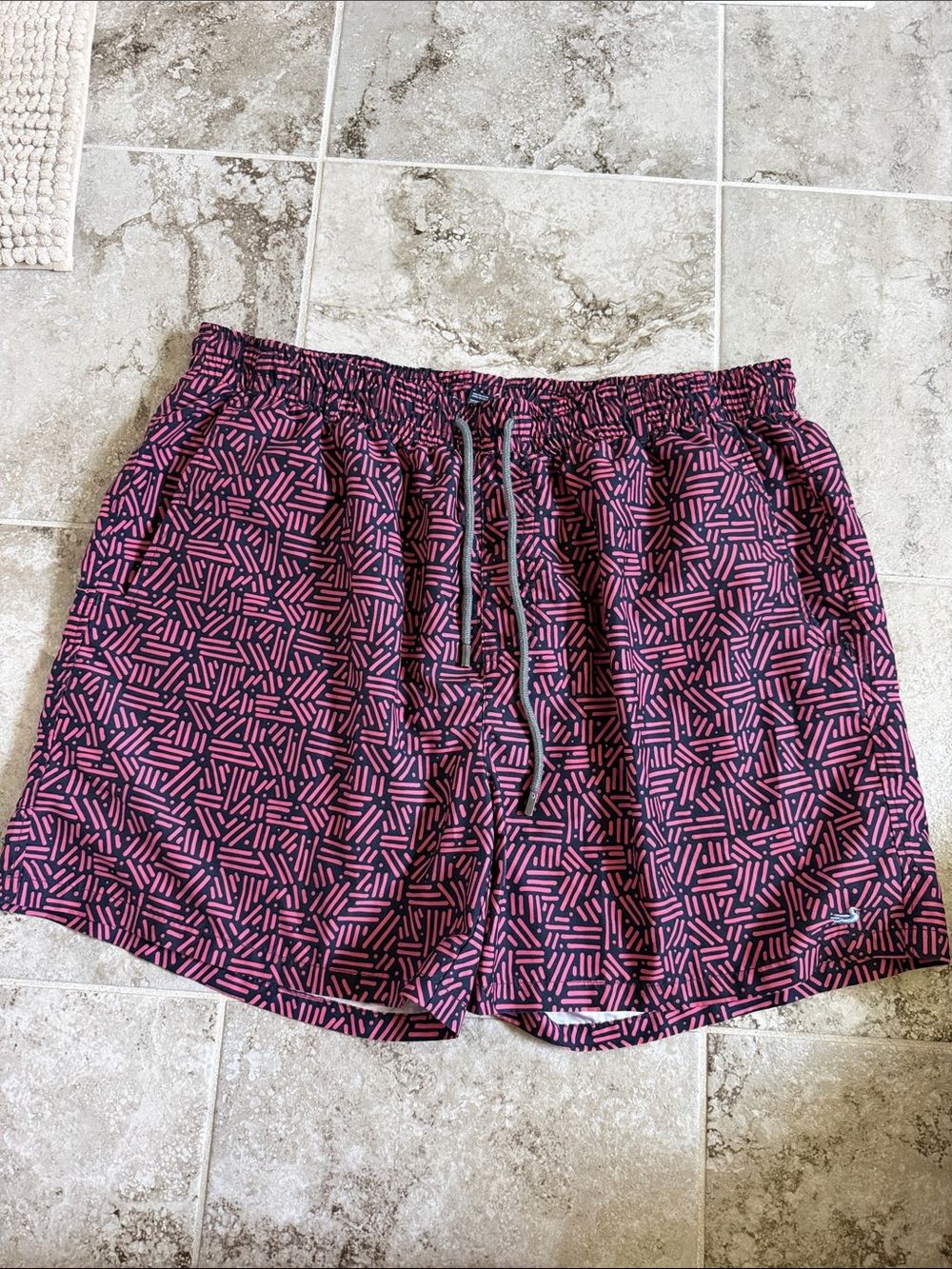 Southern Marsh Pink Geometric Athletic Shorts